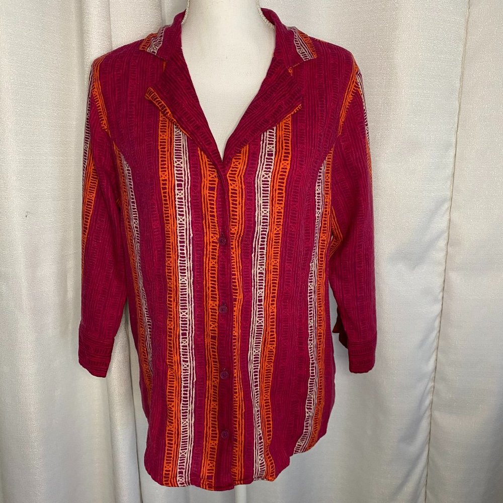 Jaclyn Smith Pink Blouse Size L